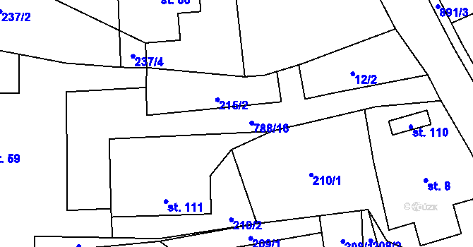 Parcela st. 788/16 v KÚ Studenec u Trutnova, Katastrální mapa