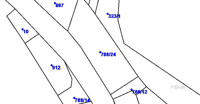 Parcela st. 788/24 v KÚ Studenec u Trutnova, Katastrální mapa