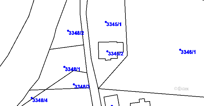 Parcela st. 3345 v KÚ Heřmanice u Nové Paky, Katastrální mapa