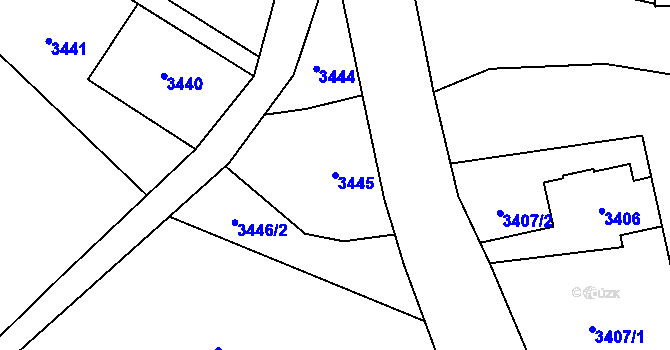 Parcela st. 3445 v KÚ Heřmanice u Nové Paky, Katastrální mapa