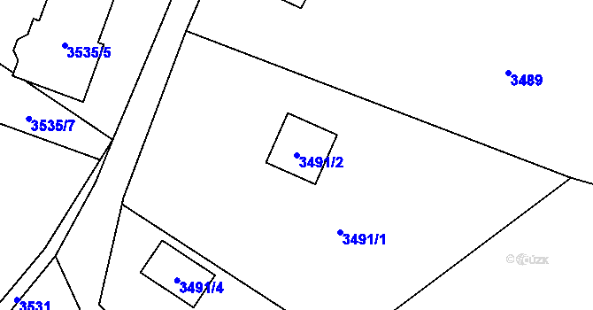 Parcela st. 3491/2 v KÚ Heřmanice u Nové Paky, Katastrální mapa