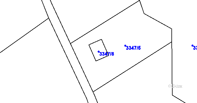 Parcela st. 3347/8 v KÚ Heřmanice u Nové Paky, Katastrální mapa