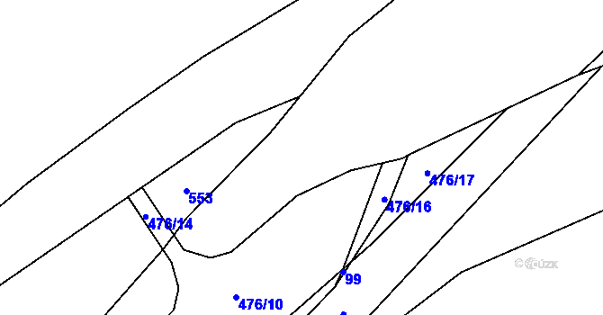 Parcela st. 467/30 v KÚ Kumburský Újezd, Katastrální mapa