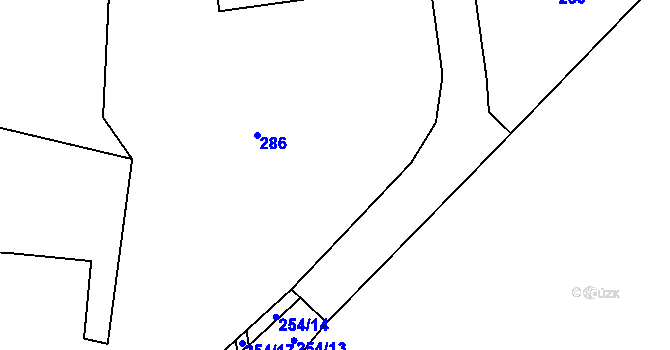Parcela st. 172/6 v KÚ Studénka u Nové Paky, Katastrální mapa
