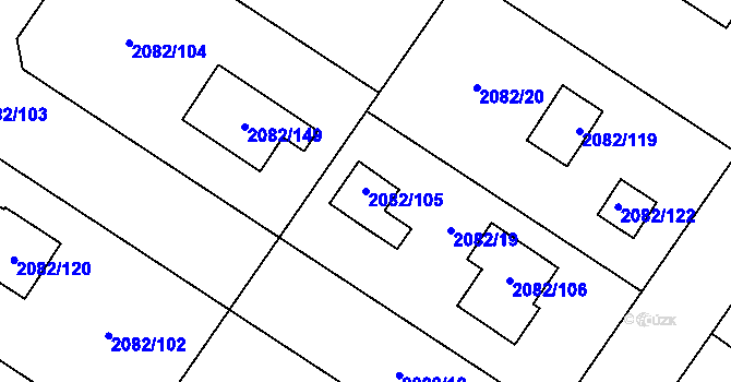Parcela st. 2082/105 v KÚ Studénka nad Odrou, Katastrální mapa