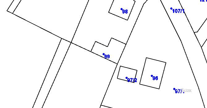 Parcela st. 99 v KÚ Studénka nad Odrou, Katastrální mapa