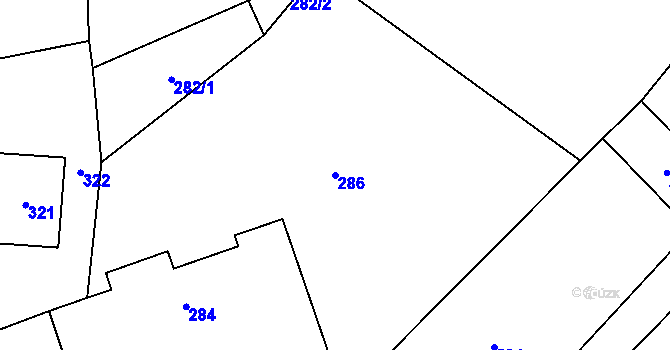 Parcela st. 286 v KÚ Studénka nad Odrou, Katastrální mapa