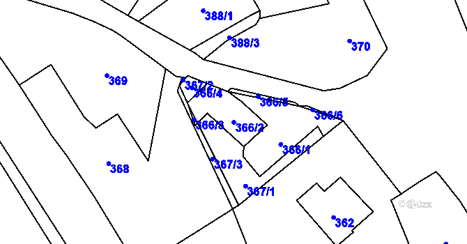 Parcela st. 366/2 v KÚ Studénka nad Odrou, Katastrální mapa