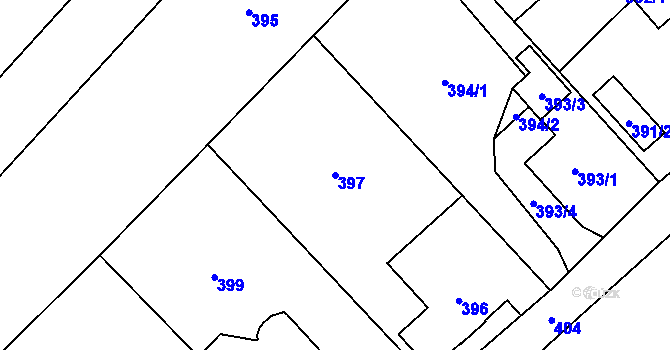 Parcela st. 397 v KÚ Studénka nad Odrou, Katastrální mapa