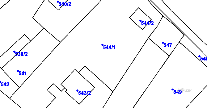 Parcela st. 544 v KÚ Studénka nad Odrou, Katastrální mapa