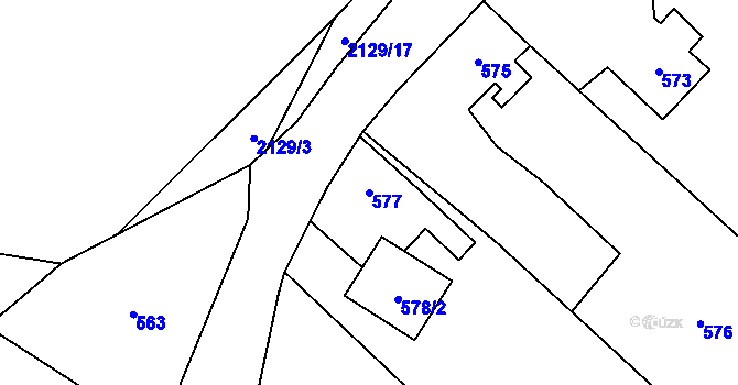 Parcela st. 577 v KÚ Studénka nad Odrou, Katastrální mapa
