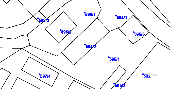 Parcela st. 594/2 v KÚ Studénka nad Odrou, Katastrální mapa