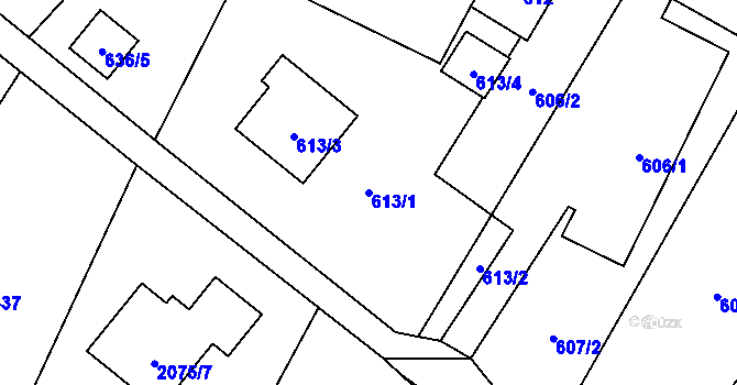 Parcela st. 613/1 v KÚ Studénka nad Odrou, Katastrální mapa