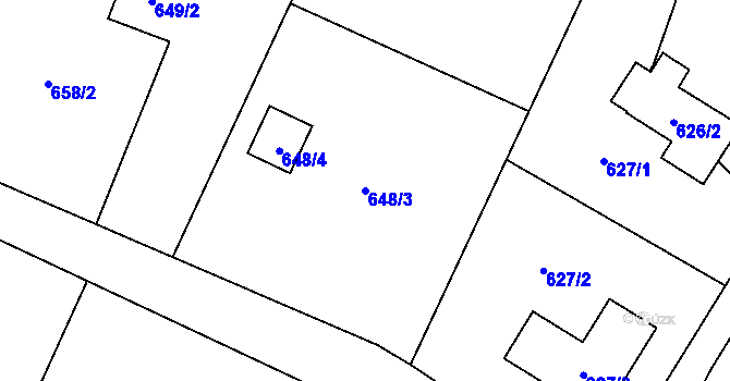 Parcela st. 648/3 v KÚ Studénka nad Odrou, Katastrální mapa