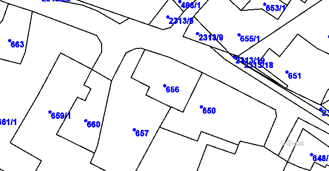 Parcela st. 656 v KÚ Studénka nad Odrou, Katastrální mapa