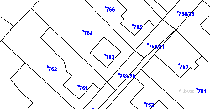 Parcela st. 763 v KÚ Studénka nad Odrou, Katastrální mapa