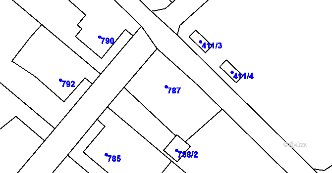 Parcela st. 787 v KÚ Studénka nad Odrou, Katastrální mapa
