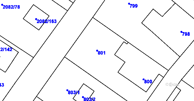 Parcela st. 801 v KÚ Studénka nad Odrou, Katastrální mapa