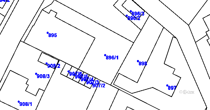 Parcela st. 896/1 v KÚ Studénka nad Odrou, Katastrální mapa