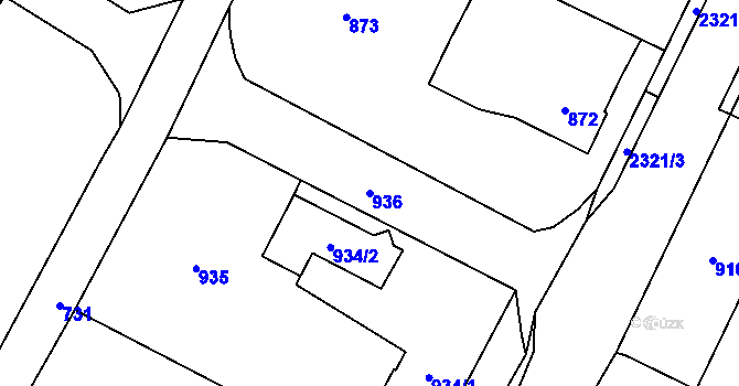 Parcela st. 936 v KÚ Studénka nad Odrou, Katastrální mapa