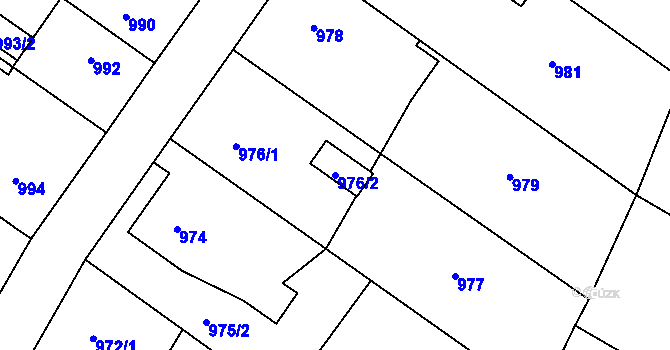 Parcela st. 976/2 v KÚ Studénka nad Odrou, Katastrální mapa