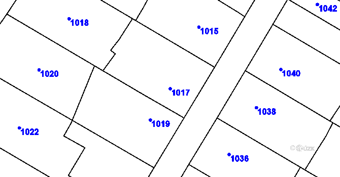 Parcela st. 1017 v KÚ Studénka nad Odrou, Katastrální mapa
