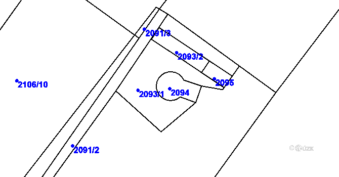Parcela st. 2094 v KÚ Studénka nad Odrou, Katastrální mapa
