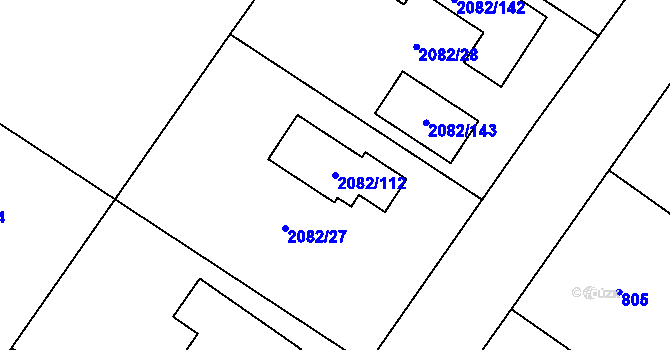 Parcela st. 2082/112 v KÚ Studénka nad Odrou, Katastrální mapa