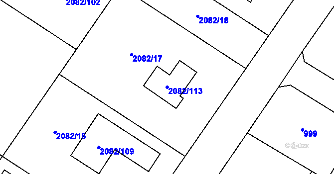 Parcela st. 2082/113 v KÚ Studénka nad Odrou, Katastrální mapa