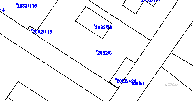 Parcela st. 2082/8 v KÚ Studénka nad Odrou, Katastrální mapa