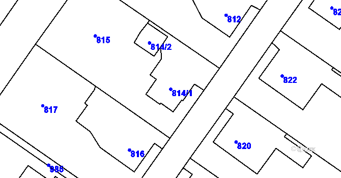 Parcela st. 814/1 v KÚ Studénka nad Odrou, Katastrální mapa