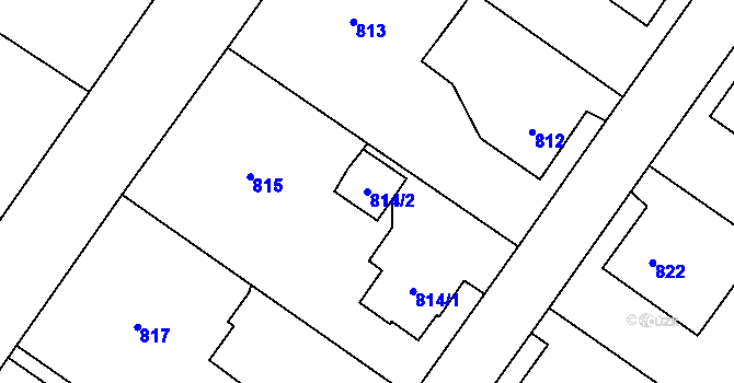 Parcela st. 814/2 v KÚ Studénka nad Odrou, Katastrální mapa