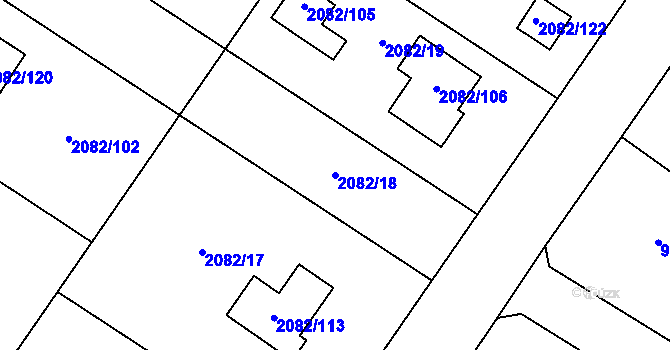 Parcela st. 2082/18 v KÚ Studénka nad Odrou, Katastrální mapa