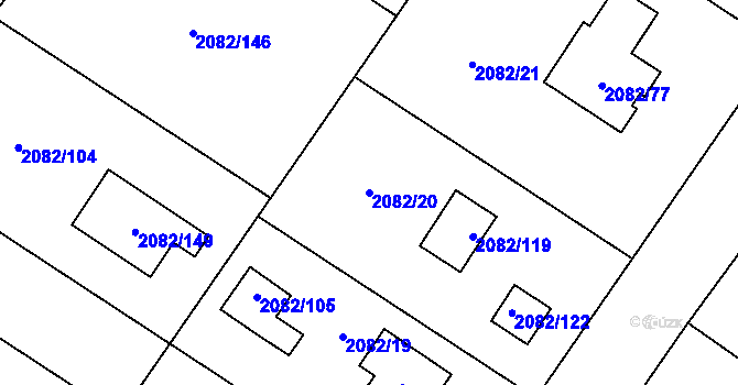 Parcela st. 2082/20 v KÚ Studénka nad Odrou, Katastrální mapa