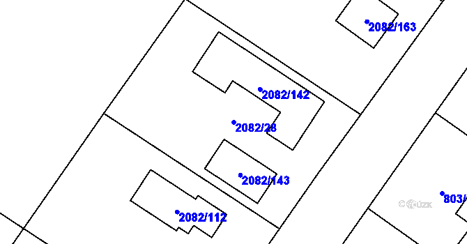 Parcela st. 2082/28 v KÚ Studénka nad Odrou, Katastrální mapa