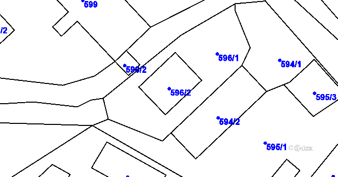 Parcela st. 596/2 v KÚ Studénka nad Odrou, Katastrální mapa