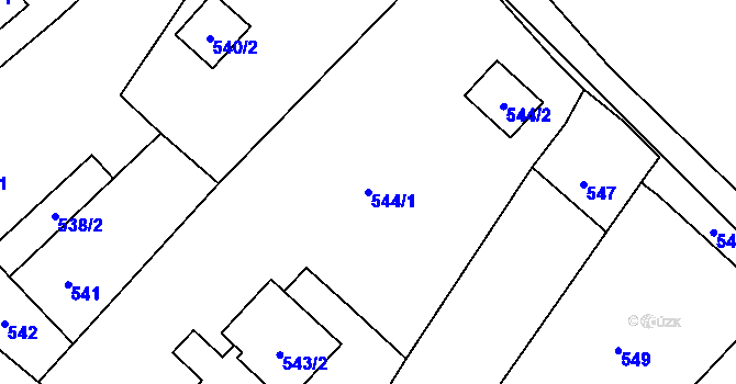 Parcela st. 544/1 v KÚ Studénka nad Odrou, Katastrální mapa
