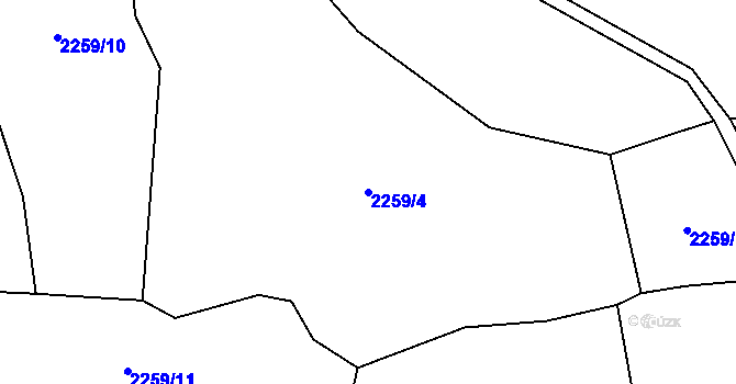 Parcela st. 2259/4 v KÚ Studénka nad Odrou, Katastrální mapa