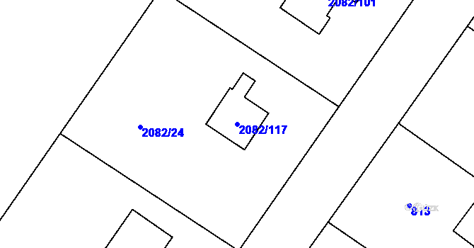 Parcela st. 2082/117 v KÚ Studénka nad Odrou, Katastrální mapa