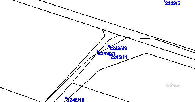 Parcela st. 2249/21 v KÚ Studénka nad Odrou, Katastrální mapa