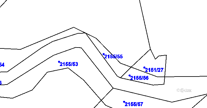 Parcela st. 2155/55 v KÚ Studénka nad Odrou, Katastrální mapa