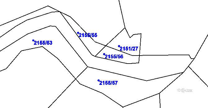 Parcela st. 2155/56 v KÚ Studénka nad Odrou, Katastrální mapa