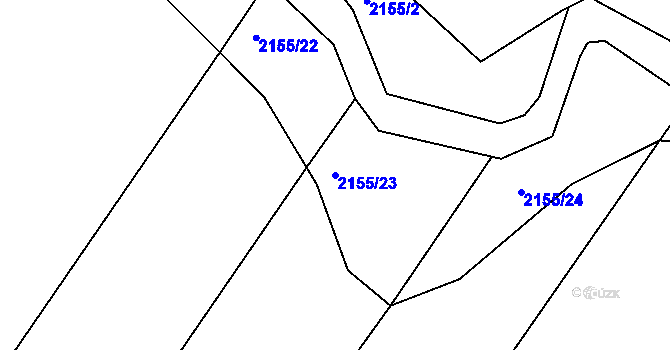 Parcela st. 2155/23 v KÚ Studénka nad Odrou, Katastrální mapa