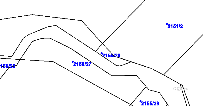 Parcela st. 2155/28 v KÚ Studénka nad Odrou, Katastrální mapa