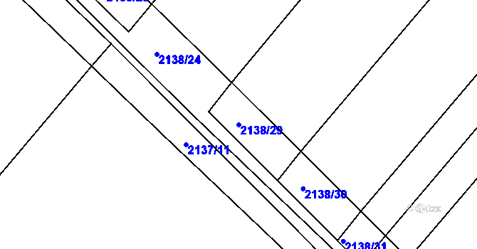 Parcela st. 2138/29 v KÚ Studénka nad Odrou, Katastrální mapa
