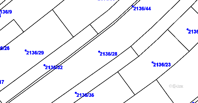 Parcela st. 2136/28 v KÚ Studénka nad Odrou, Katastrální mapa