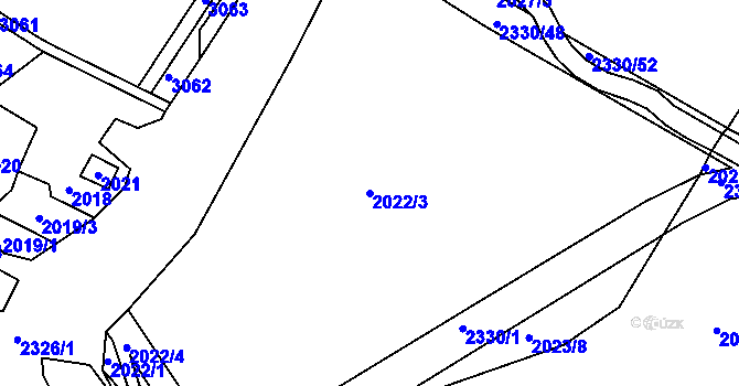 Parcela st. 2022/3 v KÚ Studénka nad Odrou, Katastrální mapa