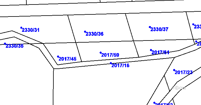 Parcela st. 2017/59 v KÚ Studénka nad Odrou, Katastrální mapa