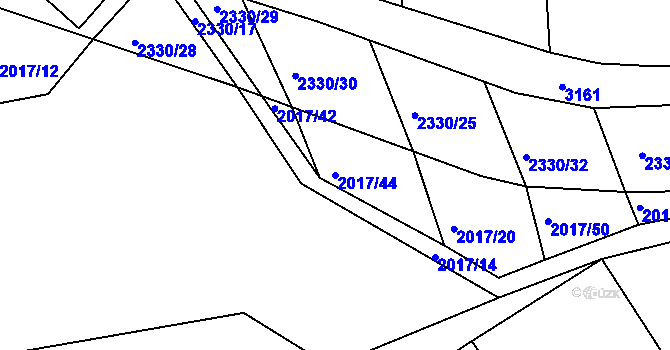 Parcela st. 2017/44 v KÚ Studénka nad Odrou, Katastrální mapa