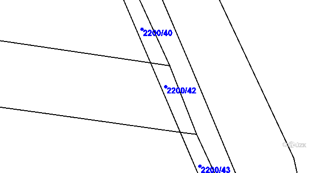 Parcela st. 2200/42 v KÚ Studénka nad Odrou, Katastrální mapa